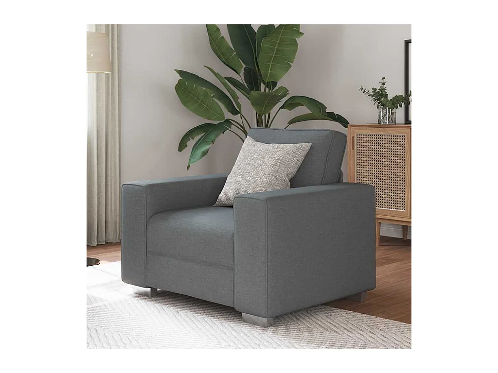 Canapé avec coussin Gris foncé 100 x 77 x 82 cm tissu