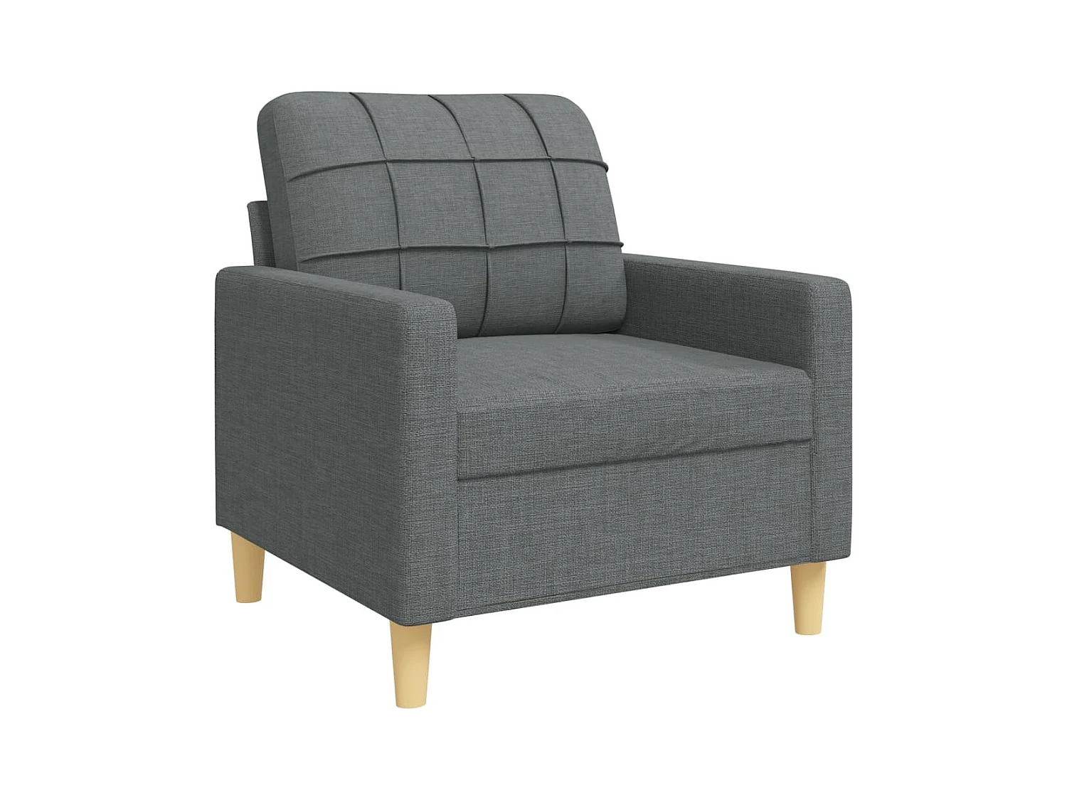 Ensemble de canapés 3 pcs gris foncé tissu