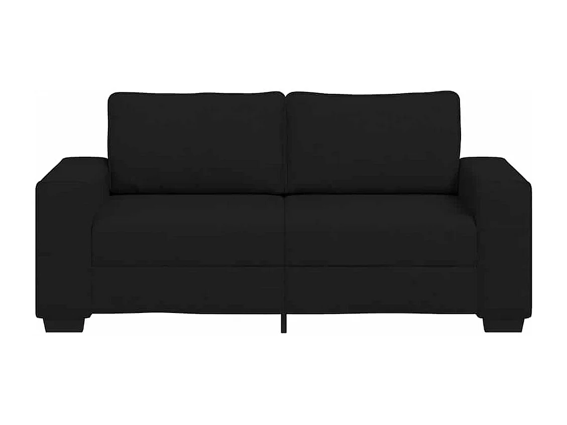 2-zits zwarte stoffen bank 140 cm