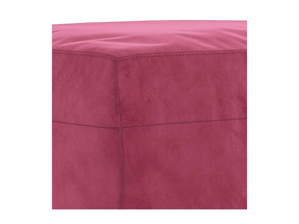 Set di divani 3 pezzi con cuscini in velluto rosso bordeaux