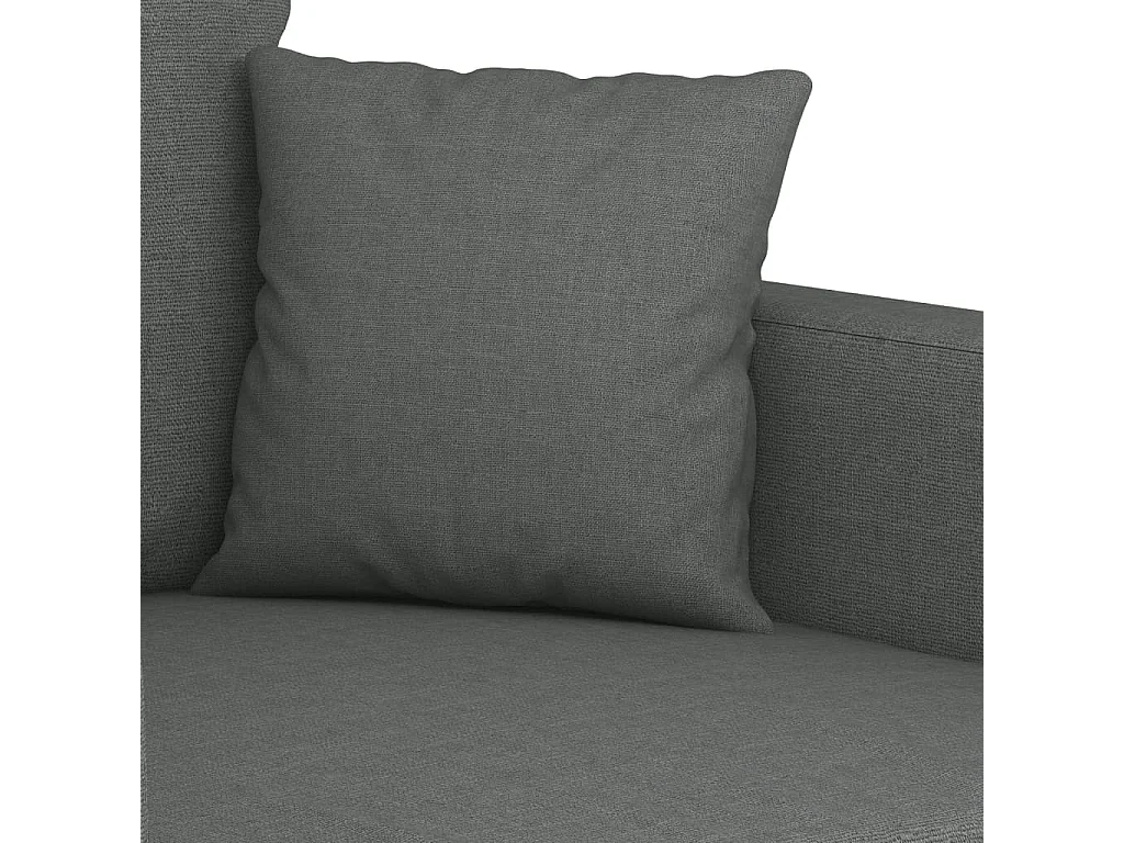 Ensemble de canapés 2 pcs avec coussins Gris foncé Tissu