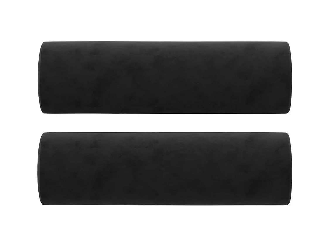 2-zitsbank met sierkussens zwart 140 cm fluweel