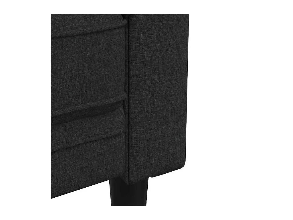 Sofá Chesterfield de 3 plazas de tela negra