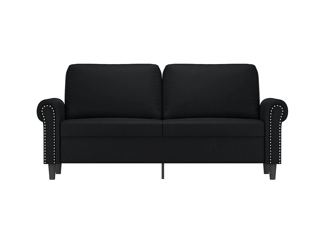Sofá 2 plazas Negro 140 cm Piel sintética