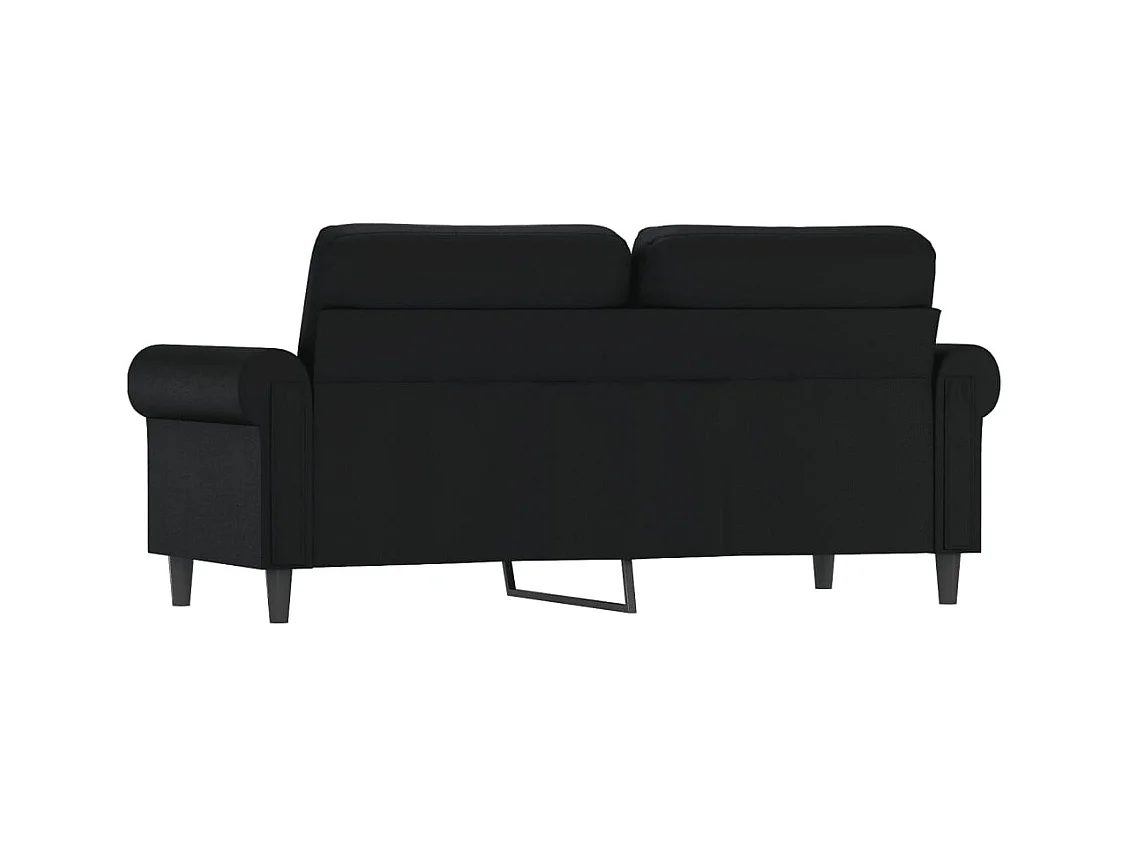 Sofá 2 plazas Negro 140 cm Piel sintética