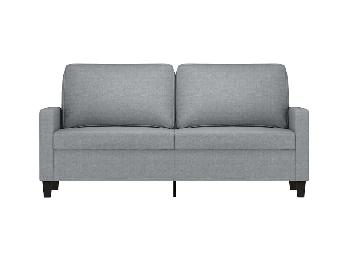 Sofá 2 plazas Gris claro 140 cm Tela