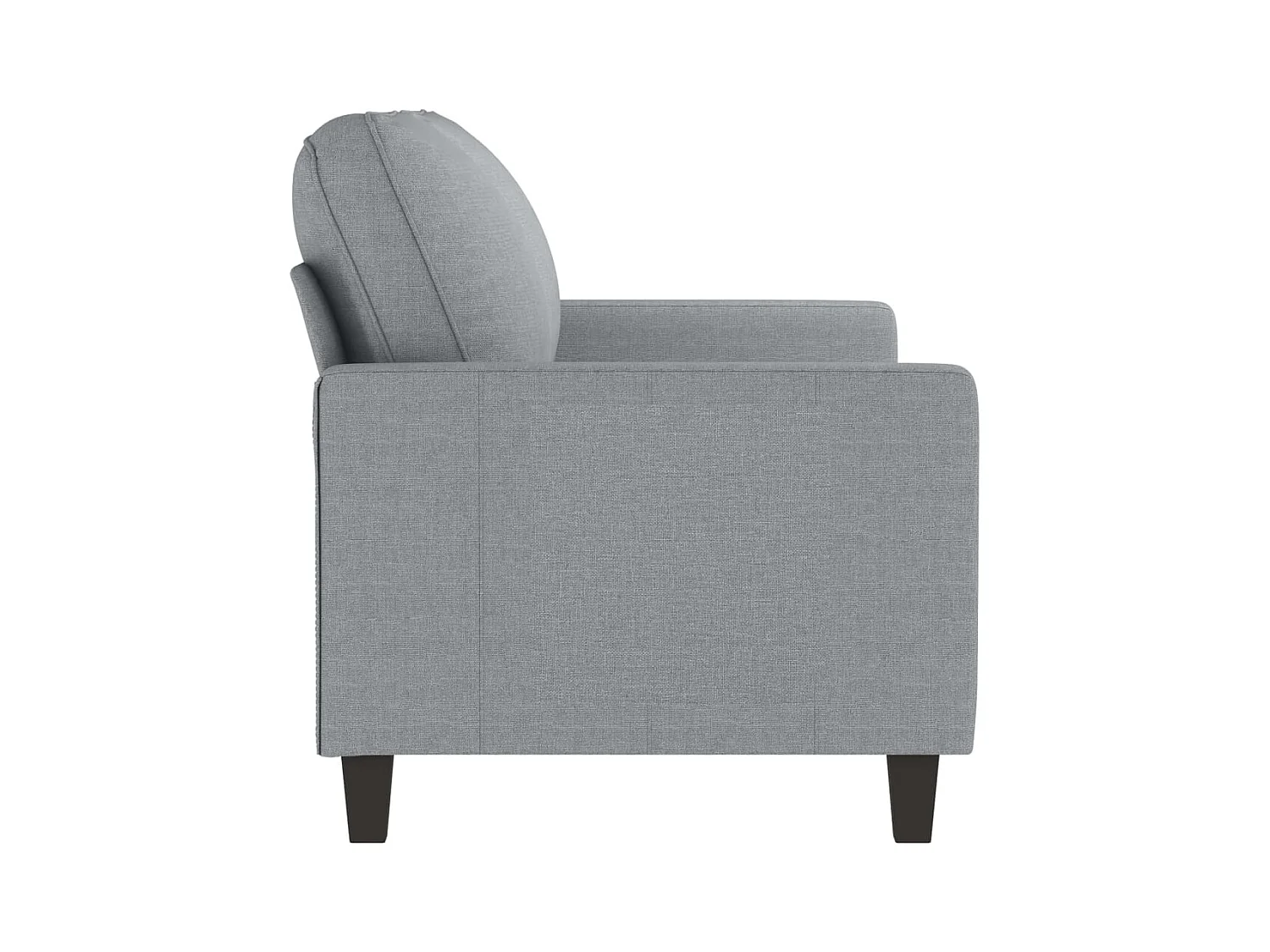 Sofá 2 plazas Gris claro 140 cm Tela