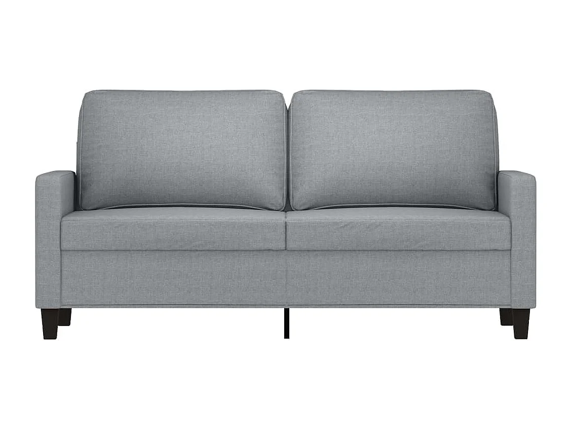 Canapé à 2 places Gris clair 140 cm Tissu