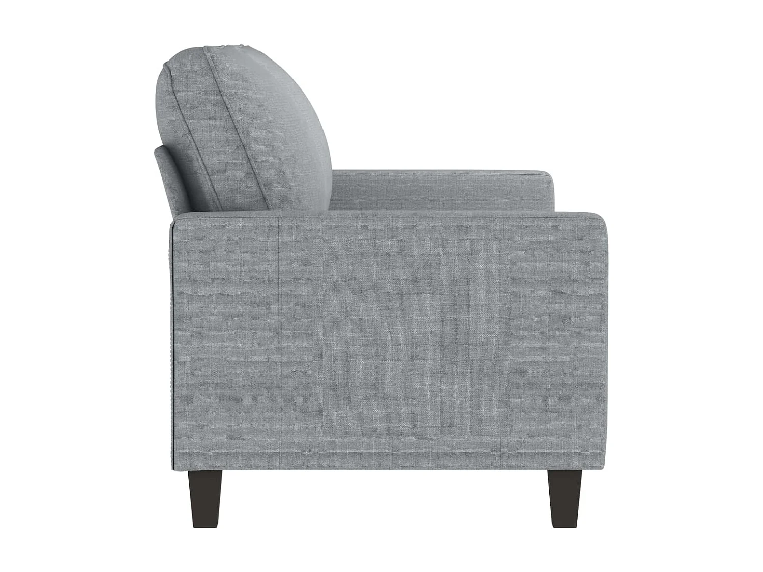 Canapé à 2 places Gris clair 140 cm Tissu