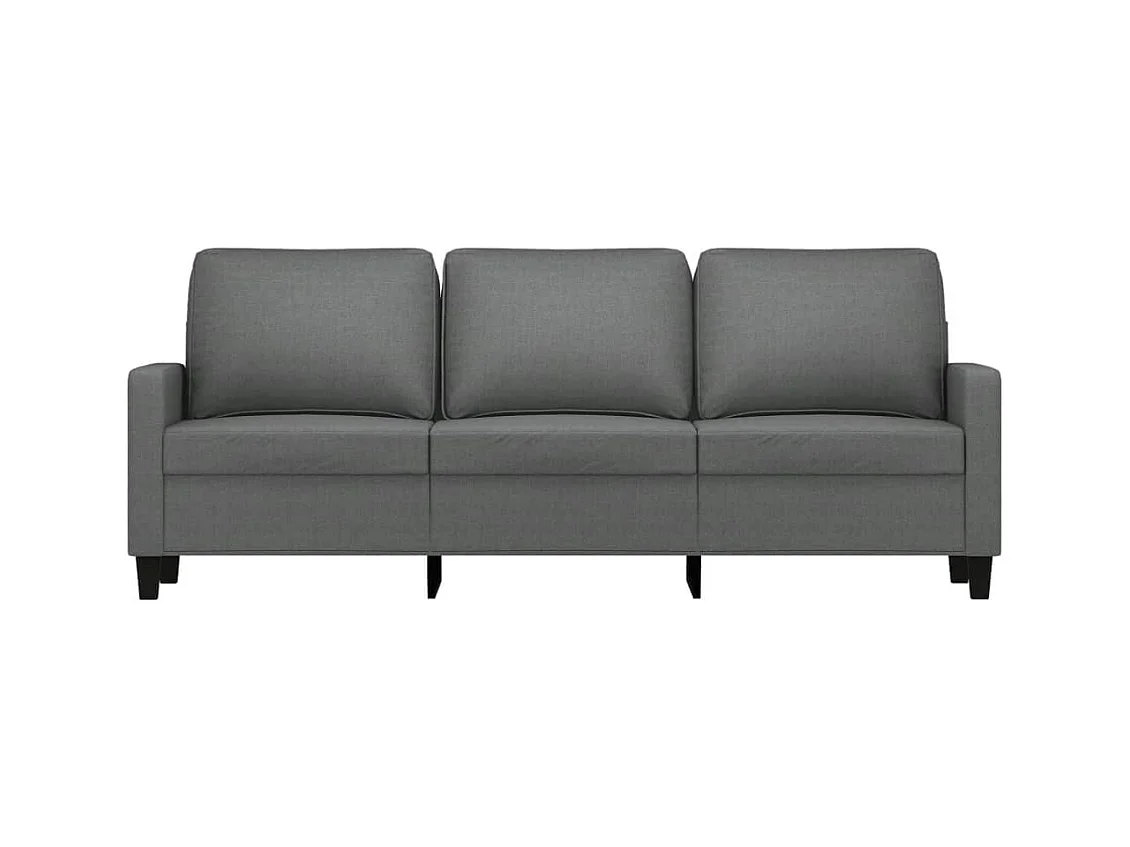 Divano 3 posti Grigio scuro 180 cm Tessuto
