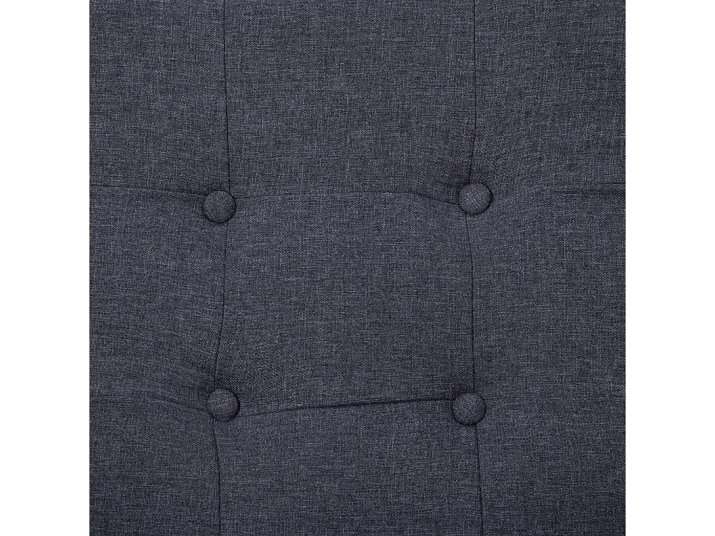 Sofa à 2 places avec accoudoirs Gris foncé Acier et tissu