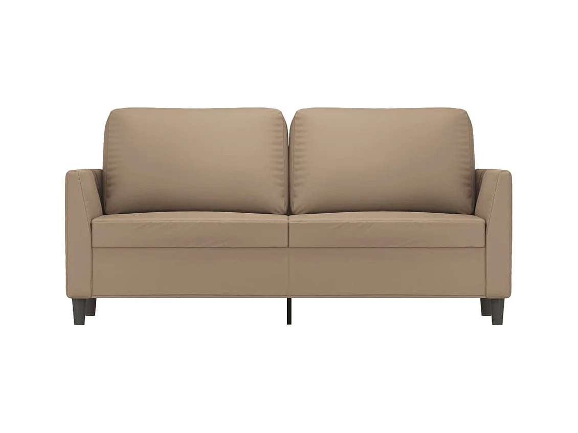 Sofá Cappuccino de 2 plazas 140 cm Piel sintética