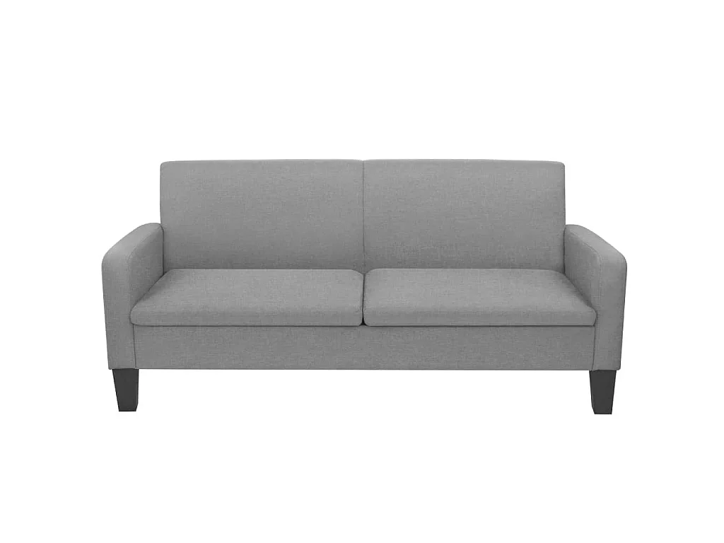 3-Sitzer-Sofa 180 x 65 x 76 cm Hellgrau