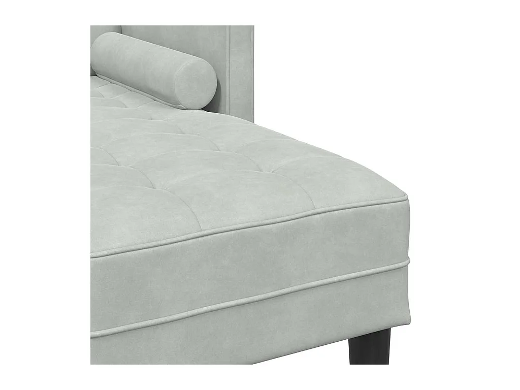 Divano grigio chiaro 173 x 131 x 67 cm in velluto