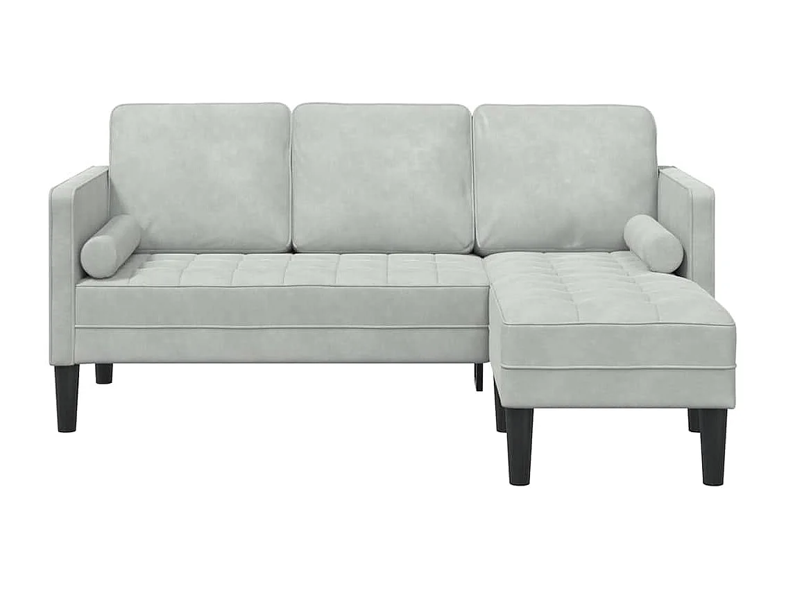 Ensemble de Canapés Gris clair 173 x 131 x 67 cm Velours