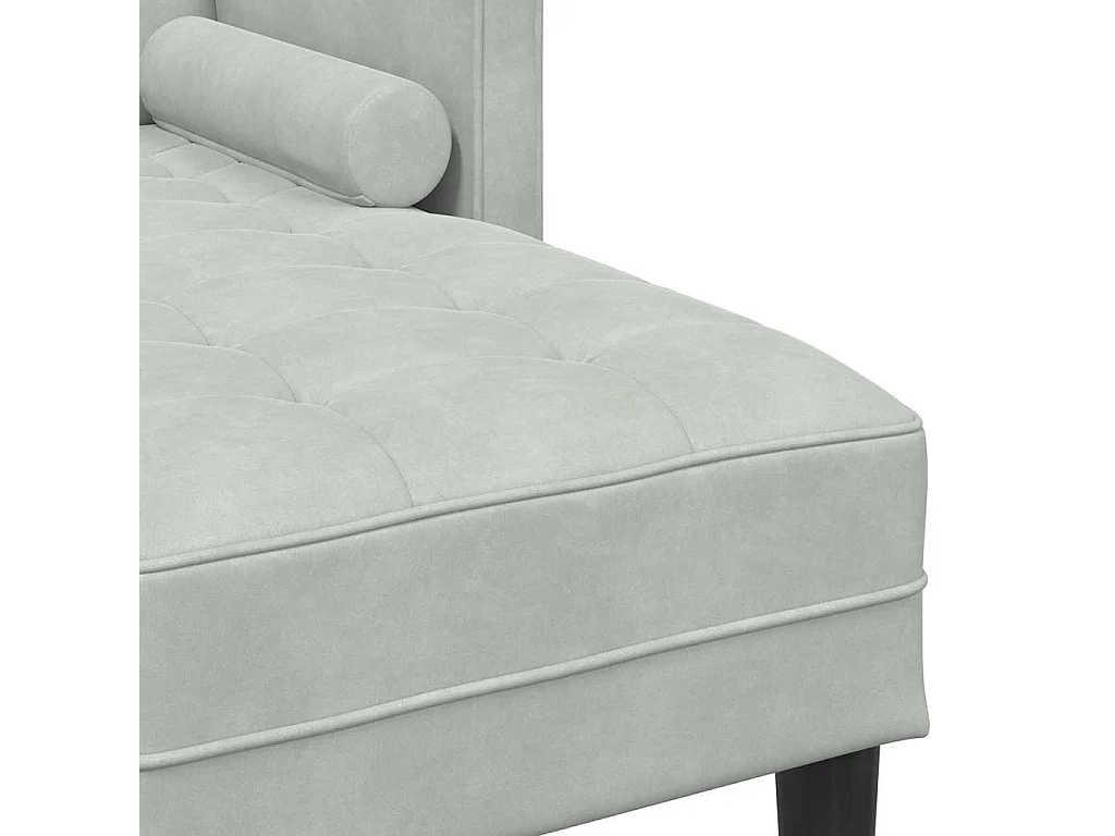Hellgraues Sofa-Set, 173 x 131 x 67 cm, Samt