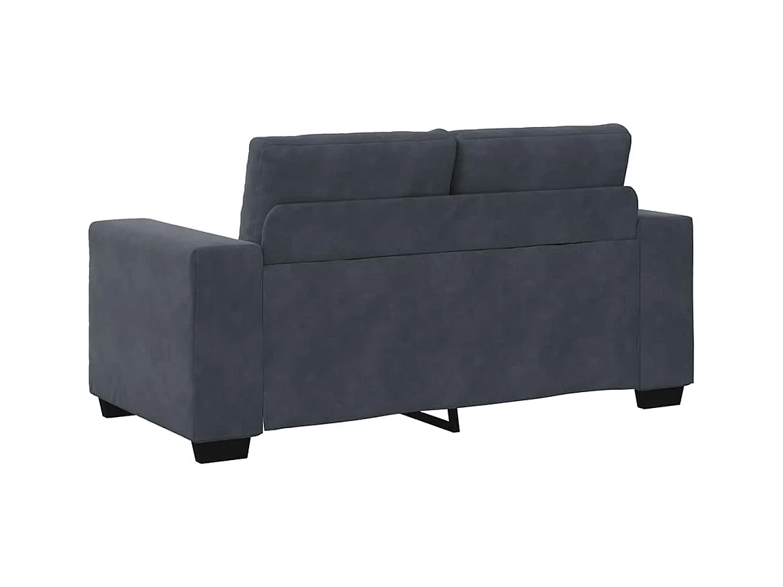 Canapé causeuse gris foncé 120 cm velours