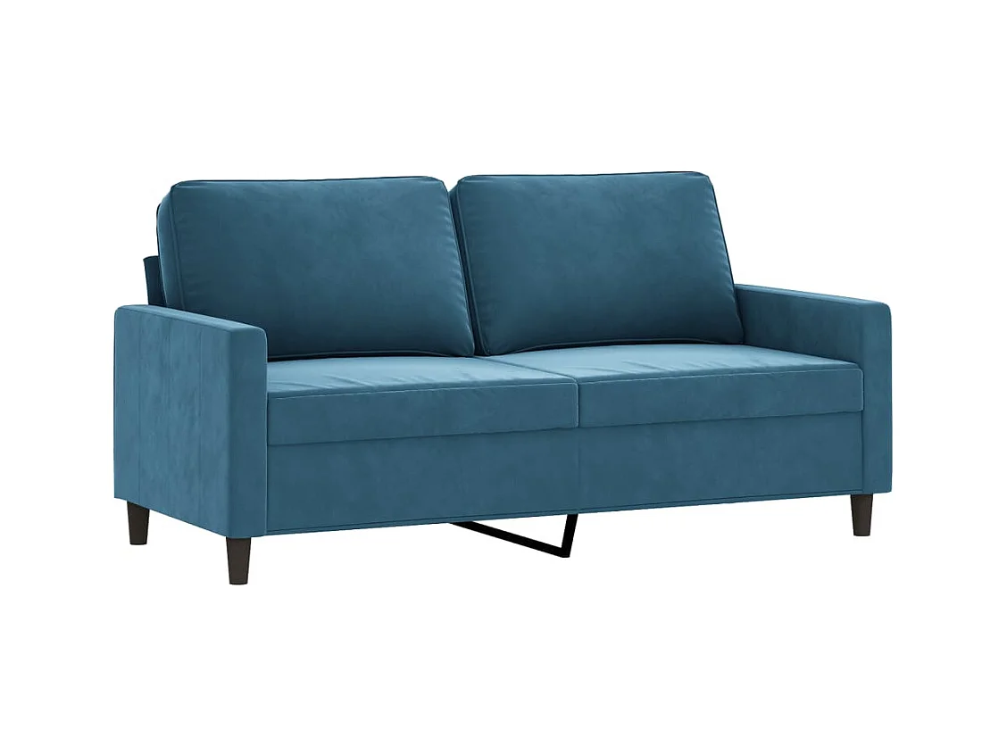 2-Sitzer-Sofa Blau 140 cm Samt