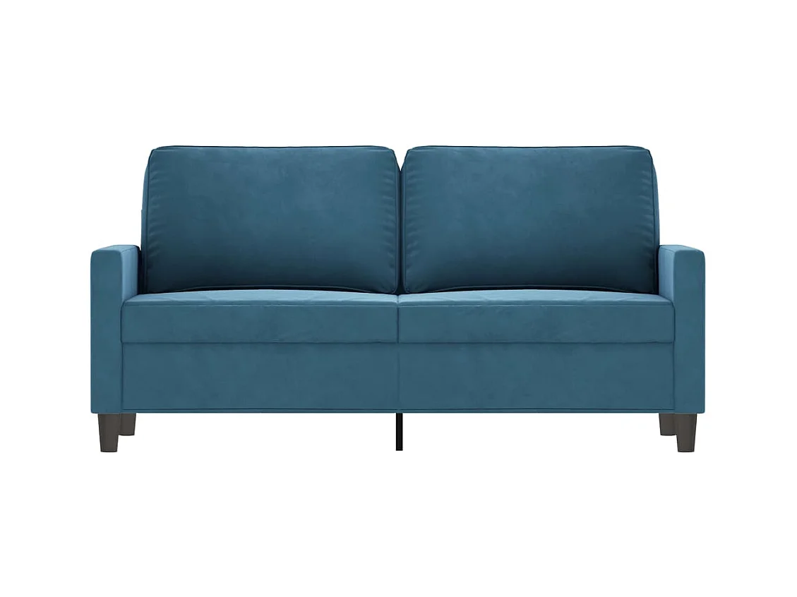 2-Sitzer-Sofa Blau 140 cm Samt