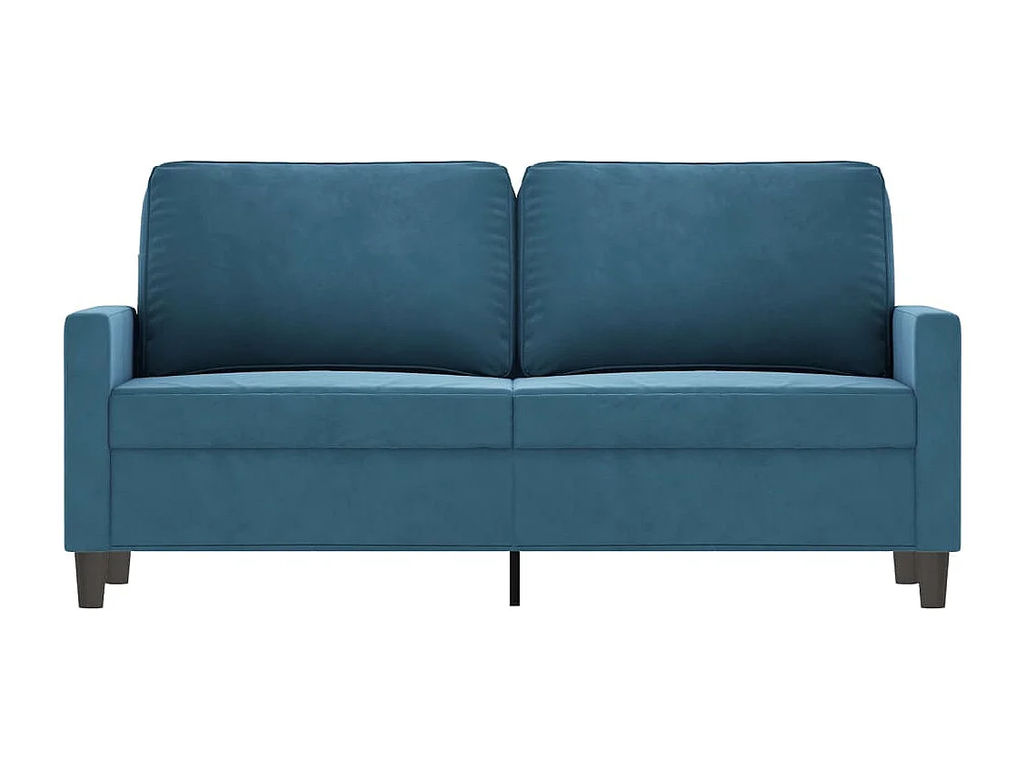 Divano 2 posti Blu 140 cm Velluto