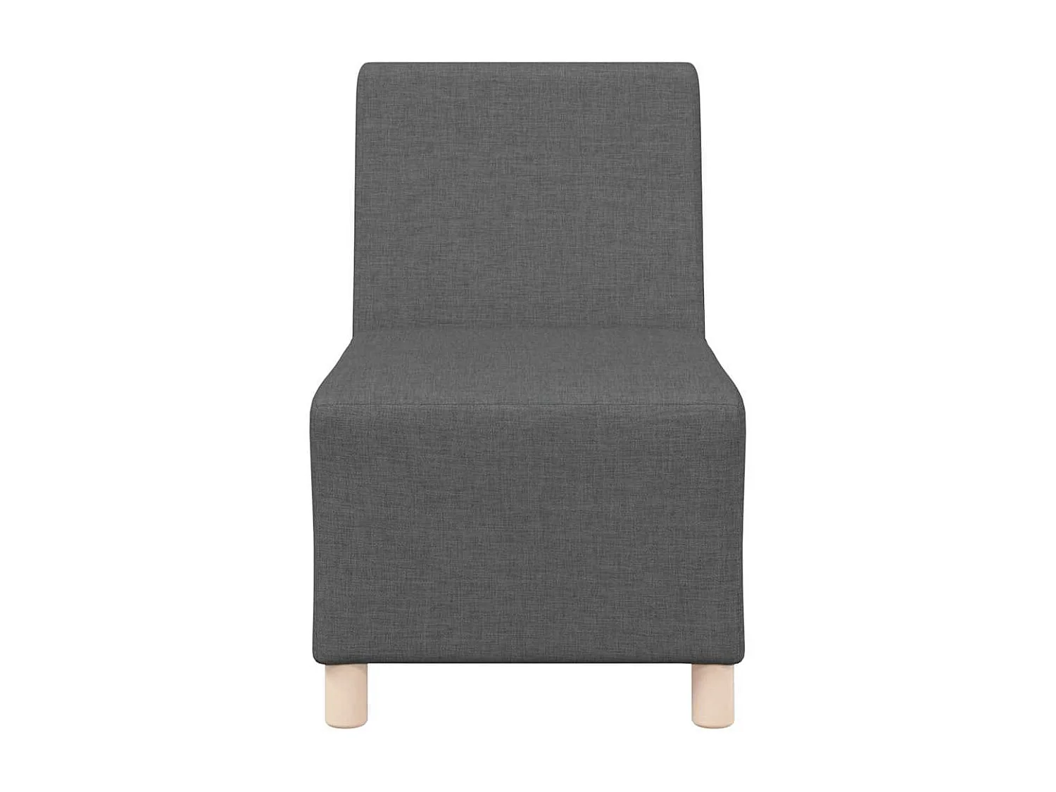 Modulaire bank zonder armleuningen 2 stuks donkergrijs