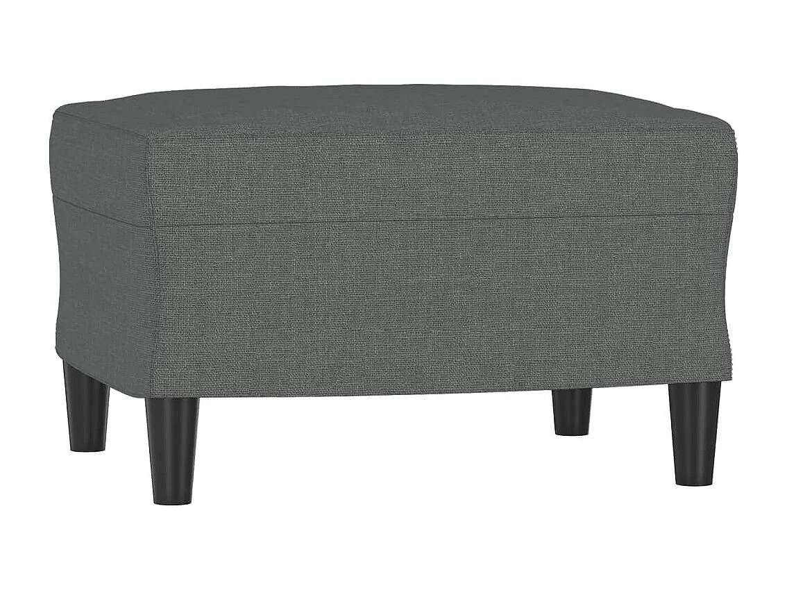 Fauteuil met voetenbankje Donkergrijs 60 cm Stof