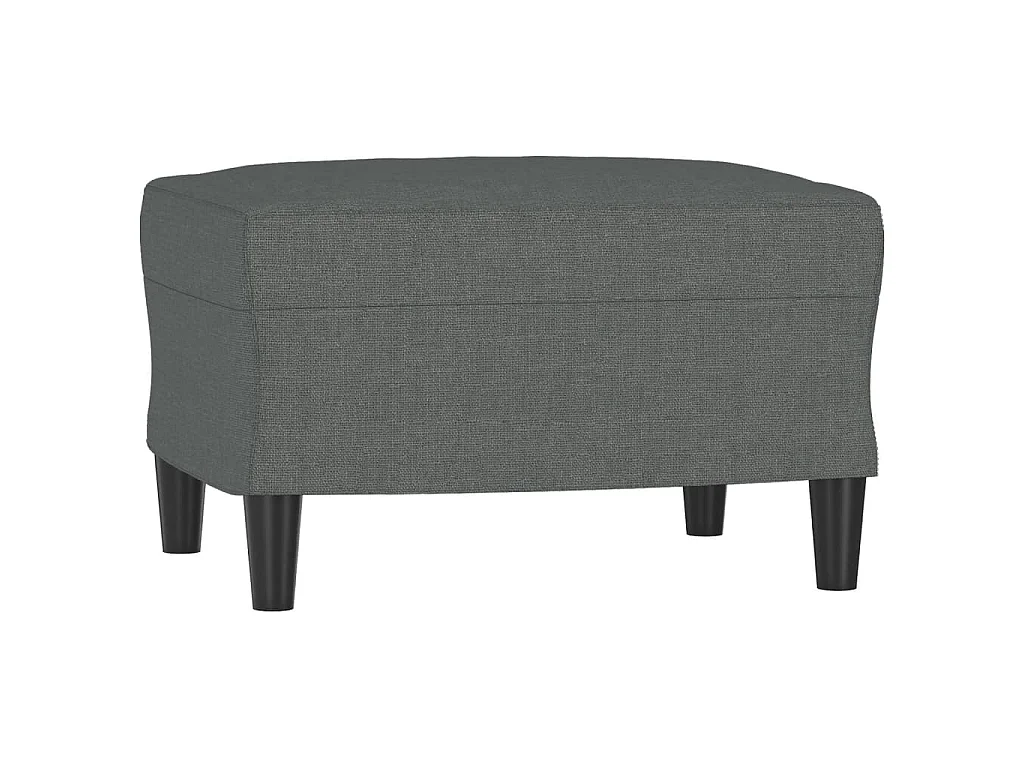 Poltrona con poggiapiedi Grigio scuro 60 cm Tessuto