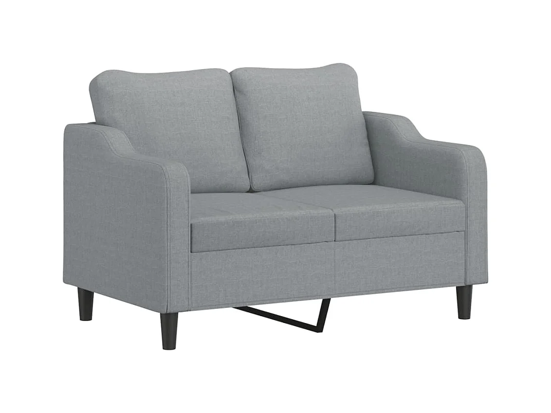 Conjunto de sofá de 3 piezas con cojines de tela gris claro