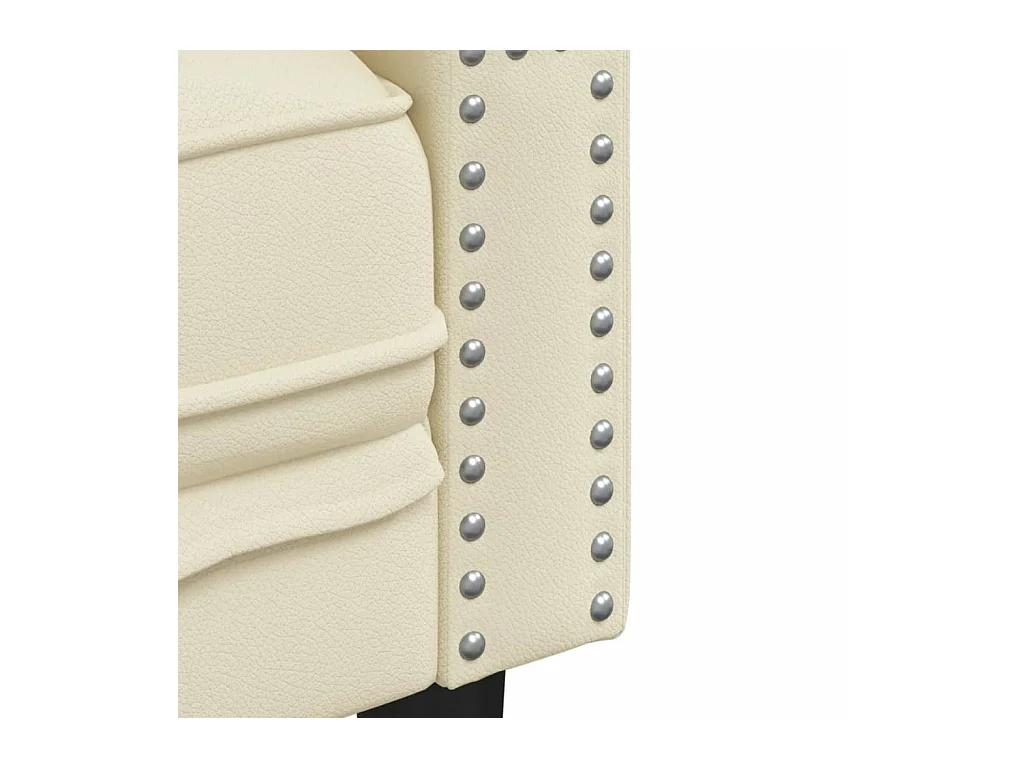 Chesterfield 2-delige bankstel crème imitatieleer