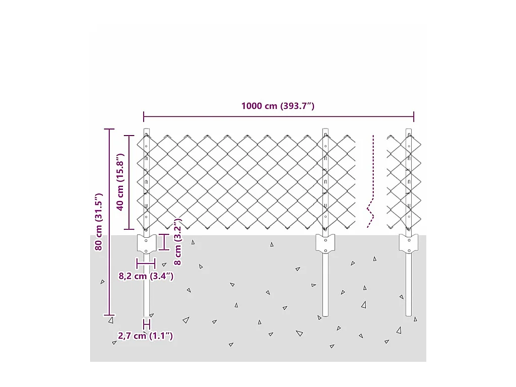 Divano 3 posti con poggiapiedi Marrone 180 cm Tessuto