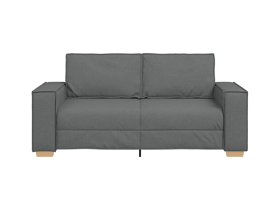 Canapé 2 places Gris foncé 140 cm Tissu