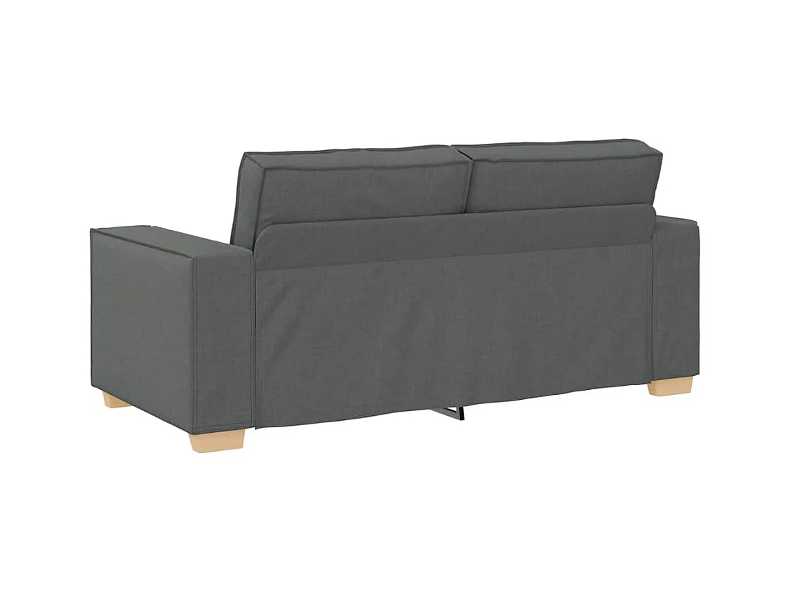 Canapé 2 places Gris foncé 140 cm Tissu
