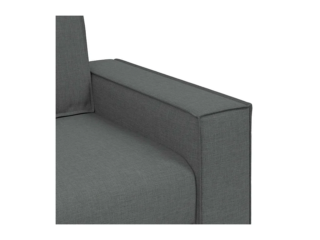 Canapé 2 places Gris foncé 140 cm Tissu