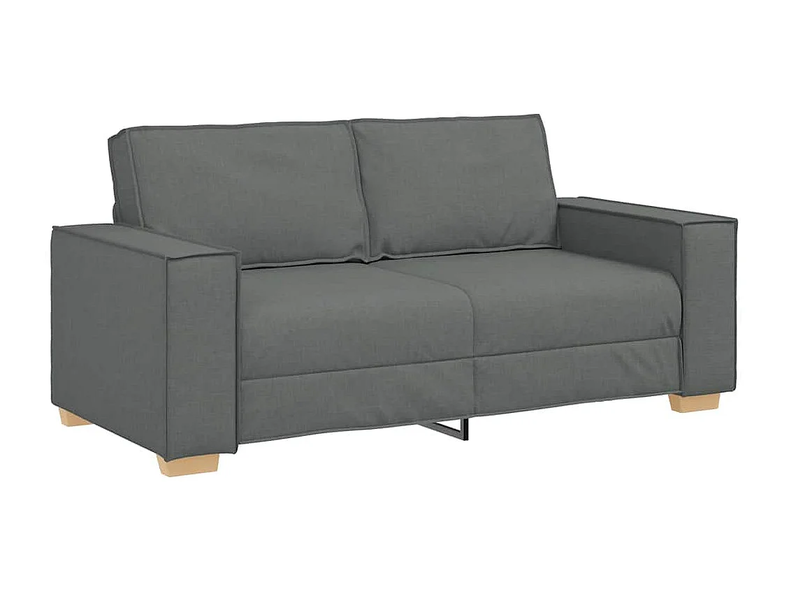 Canapé 2 places Gris foncé 140 cm Tissu