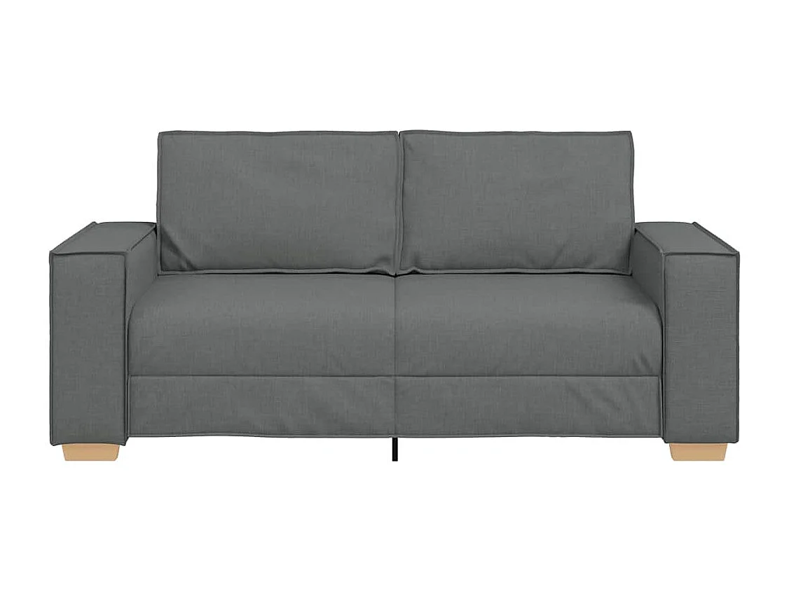 Canapé 2 places Gris foncé 140 cm Tissu