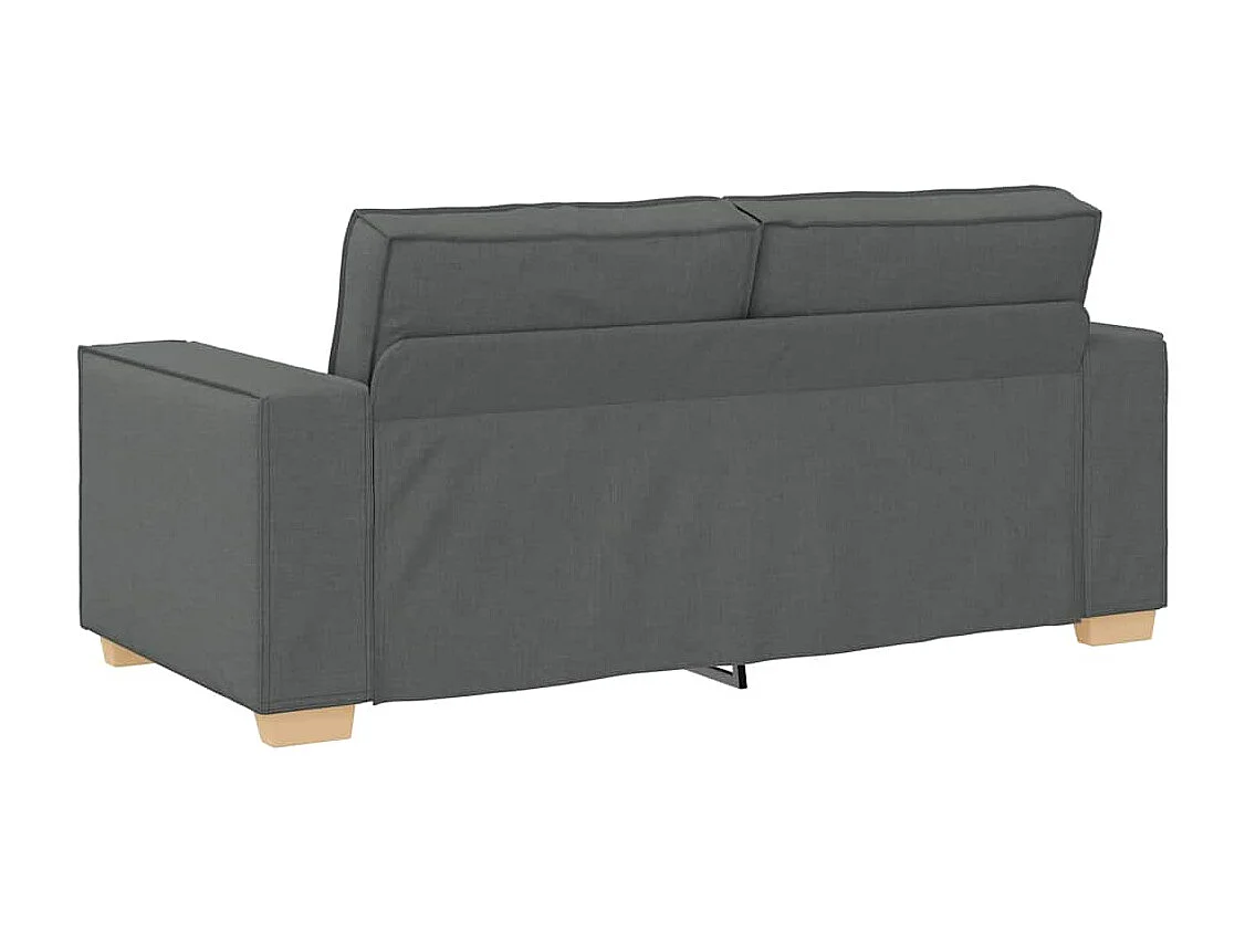 Canapé 2 places Gris foncé 140 cm Tissu