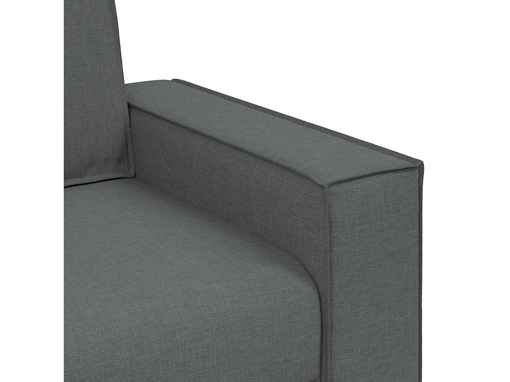 Canapé 2 places Gris foncé 140 cm Tissu