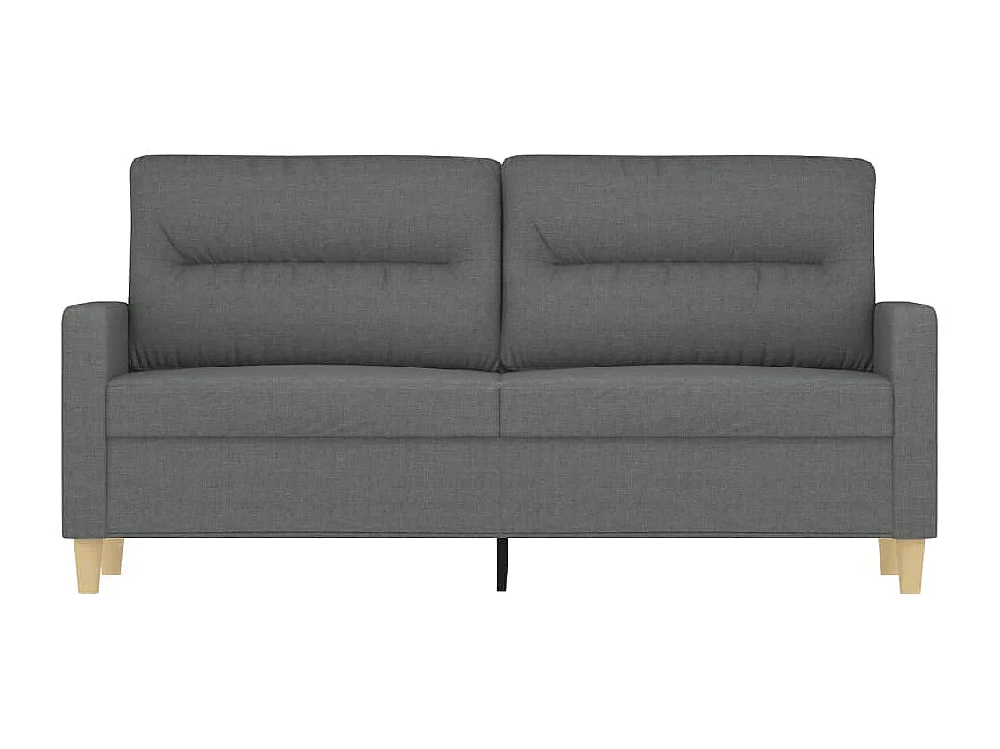 2-zitsbank Donkergrijs 140 cm Stof