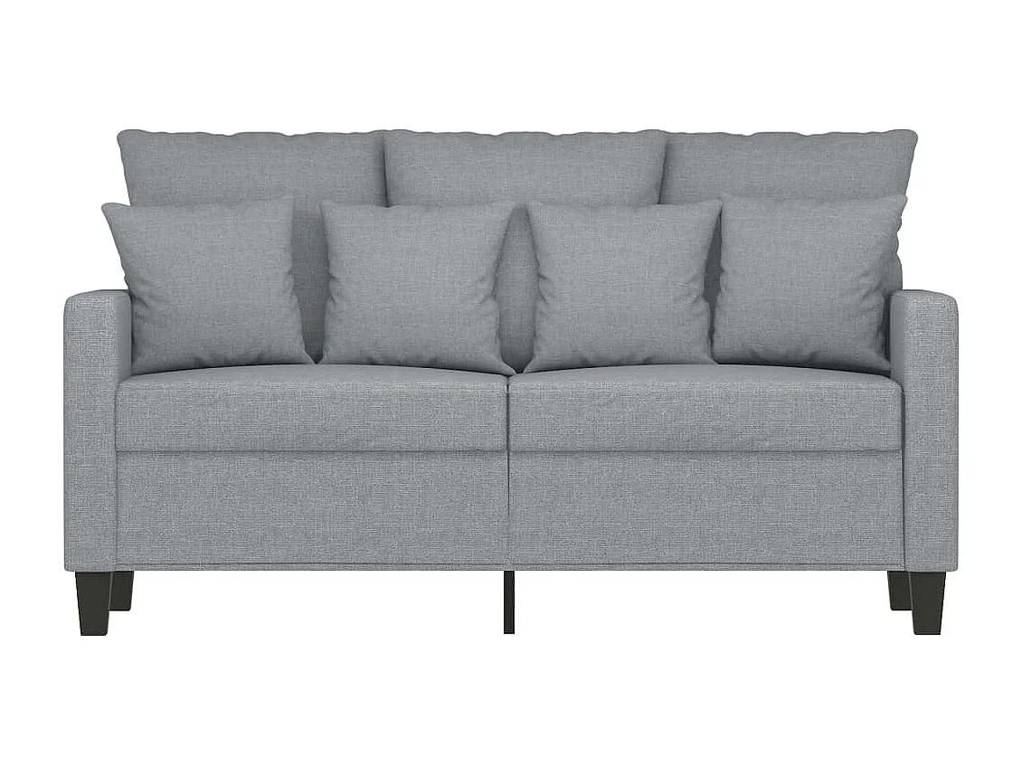 Sofá 2 plazas Gris claro 120 cm Tela