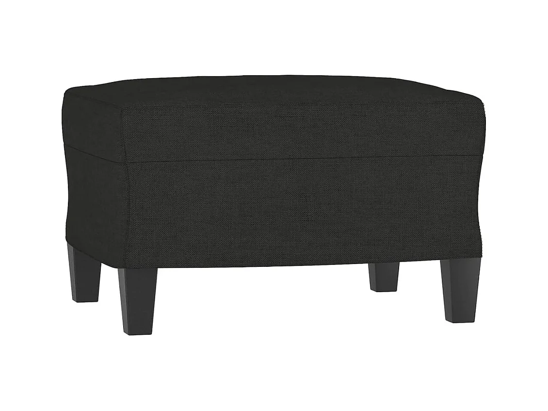 Conjunto de sofá de 3 piezas de tela negra