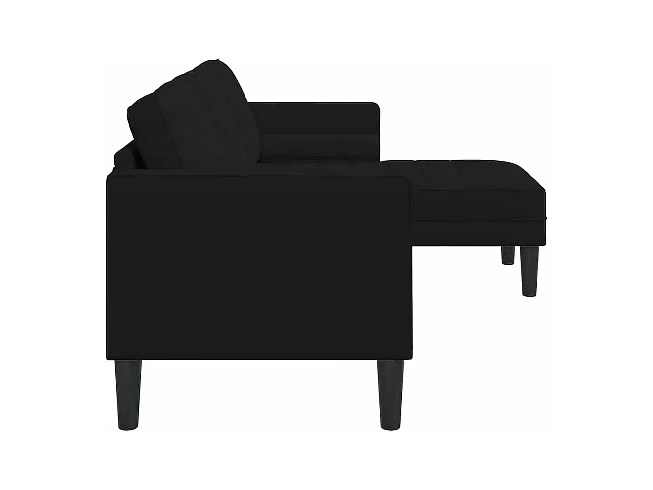 Set divano nero 173 x 131 x 67 cm velluto