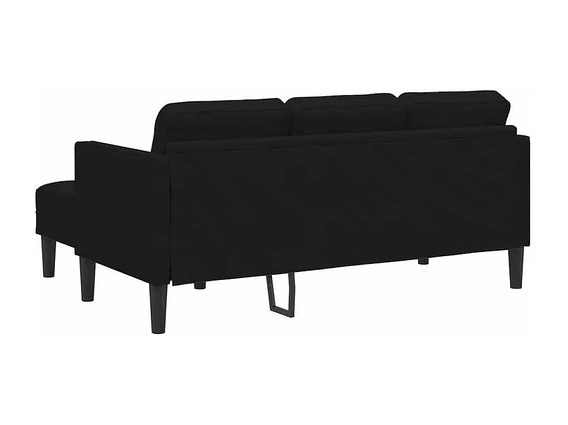 Set divano nero 173 x 131 x 67 cm velluto