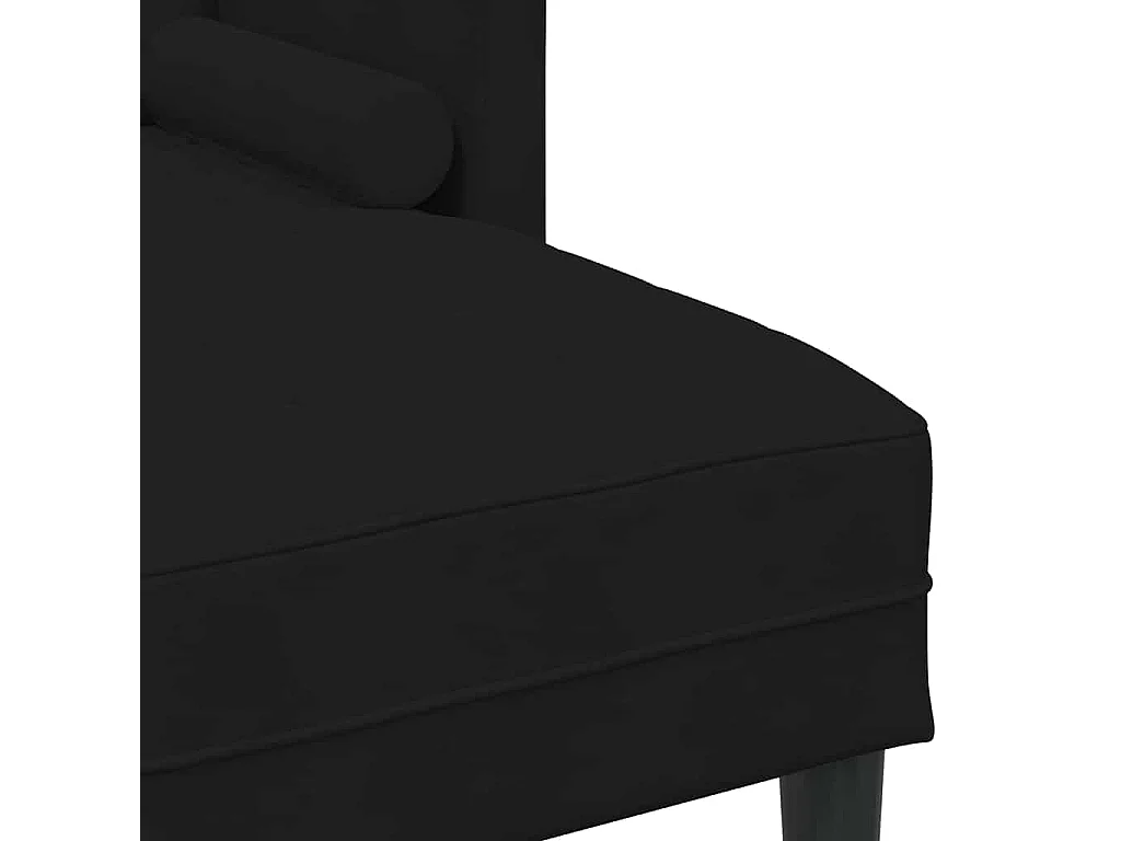 Zwarte bankstel 173 x 131 x 67 cm fluweel