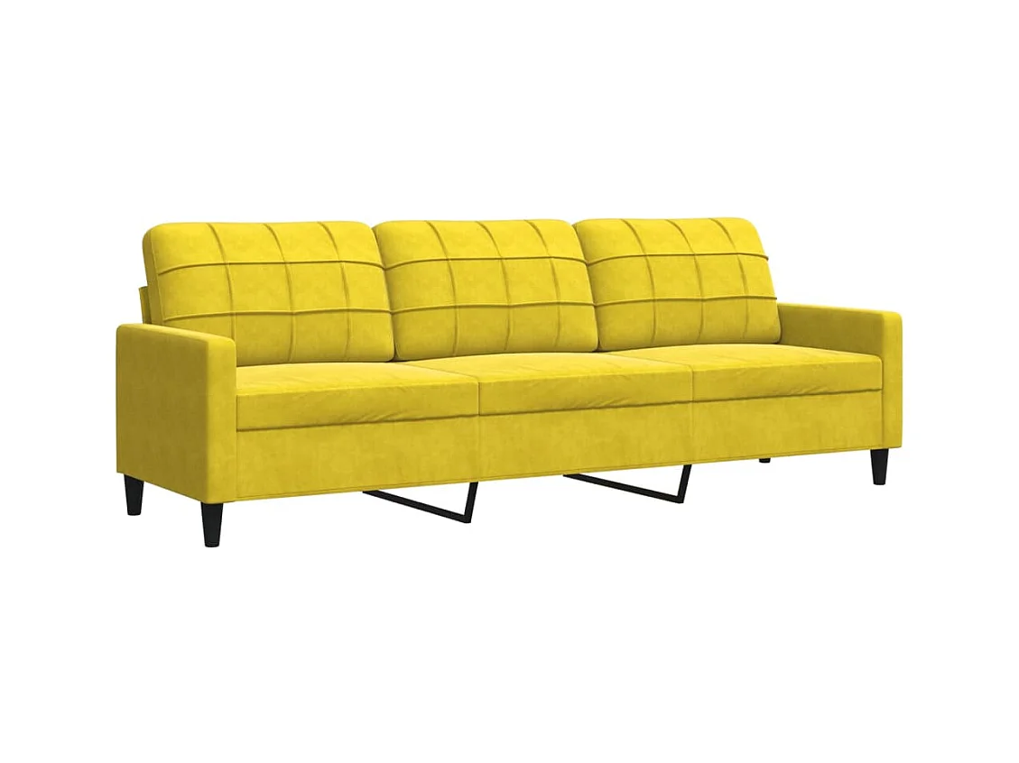Conjunto de sofá de 2 piezas con cojines Terciopelo Amarillo