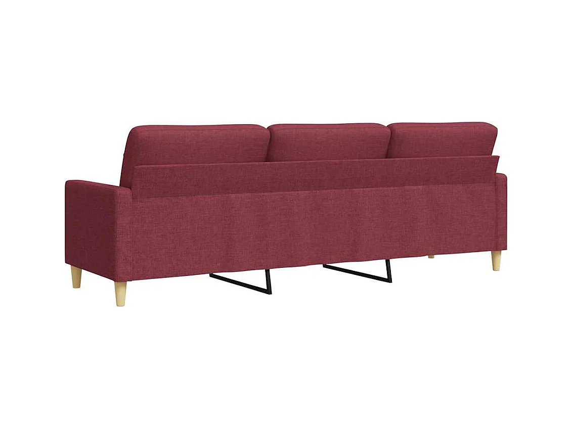 3-Sitzer-Sofa Burgunderrot 210 cm Stoff