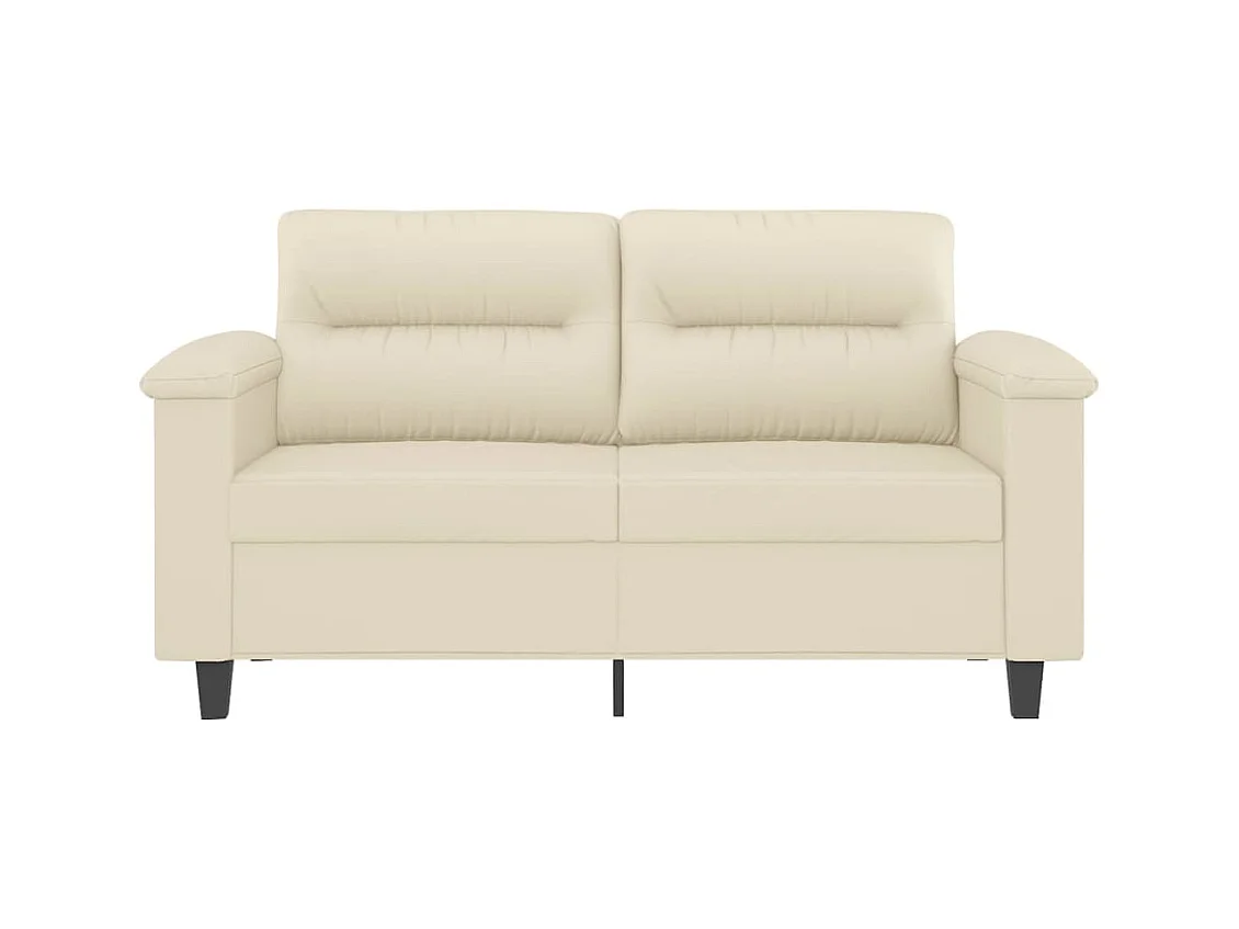 Sofá 2 plazas Crema 120 cm Piel sintética