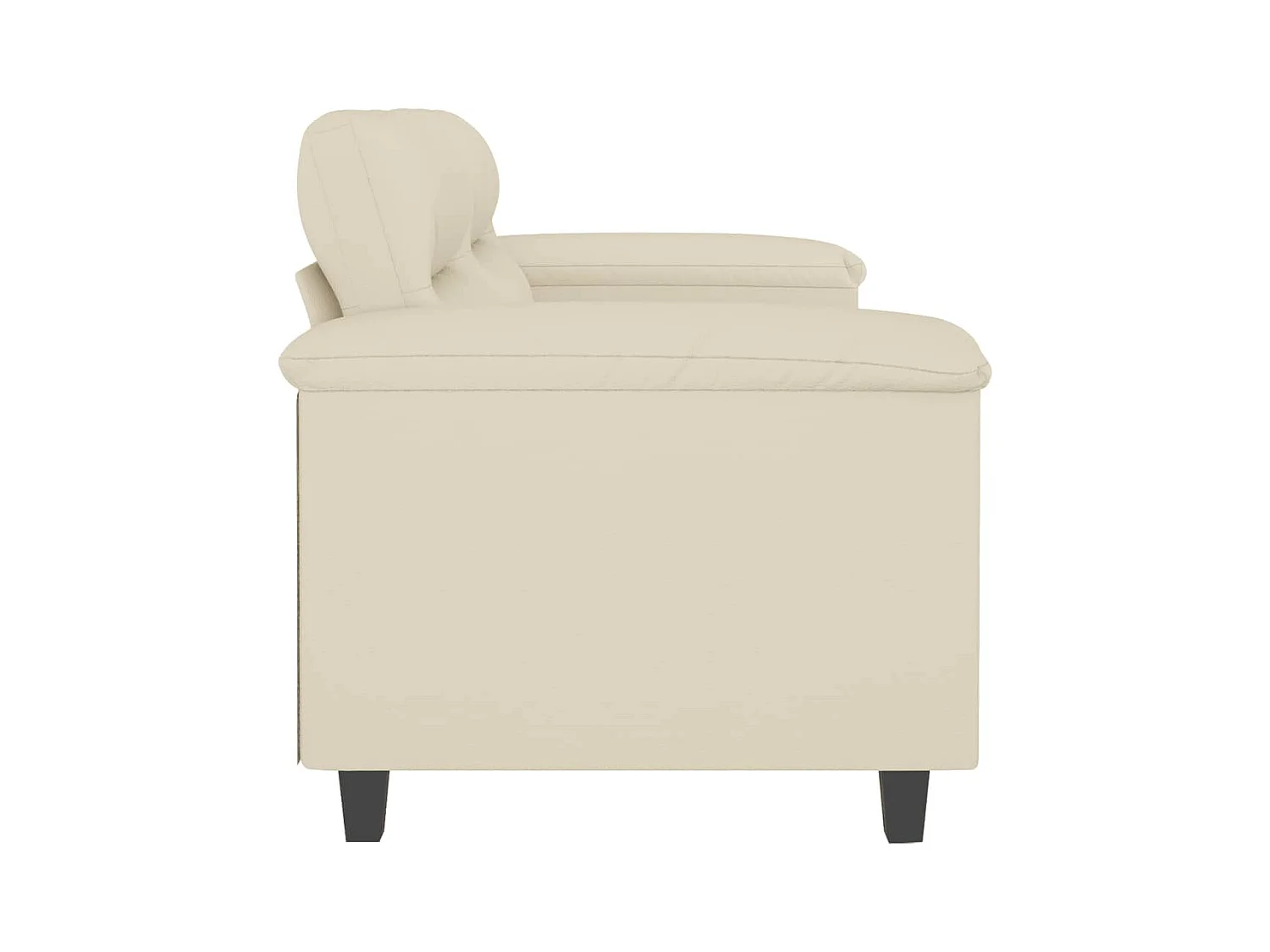 Sofá 2 plazas Crema 120 cm Piel sintética