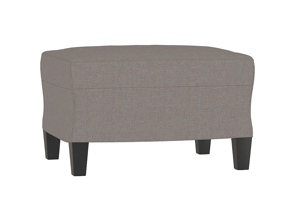 Divano 3 posti con poggiapiedi Taupe 180 cm Tessuto