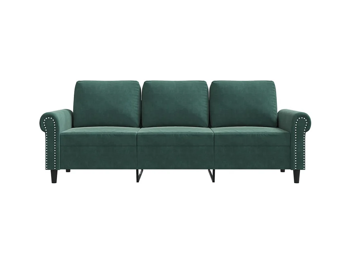 3-zitsbank Donkergroen 180 cm Fluweel
