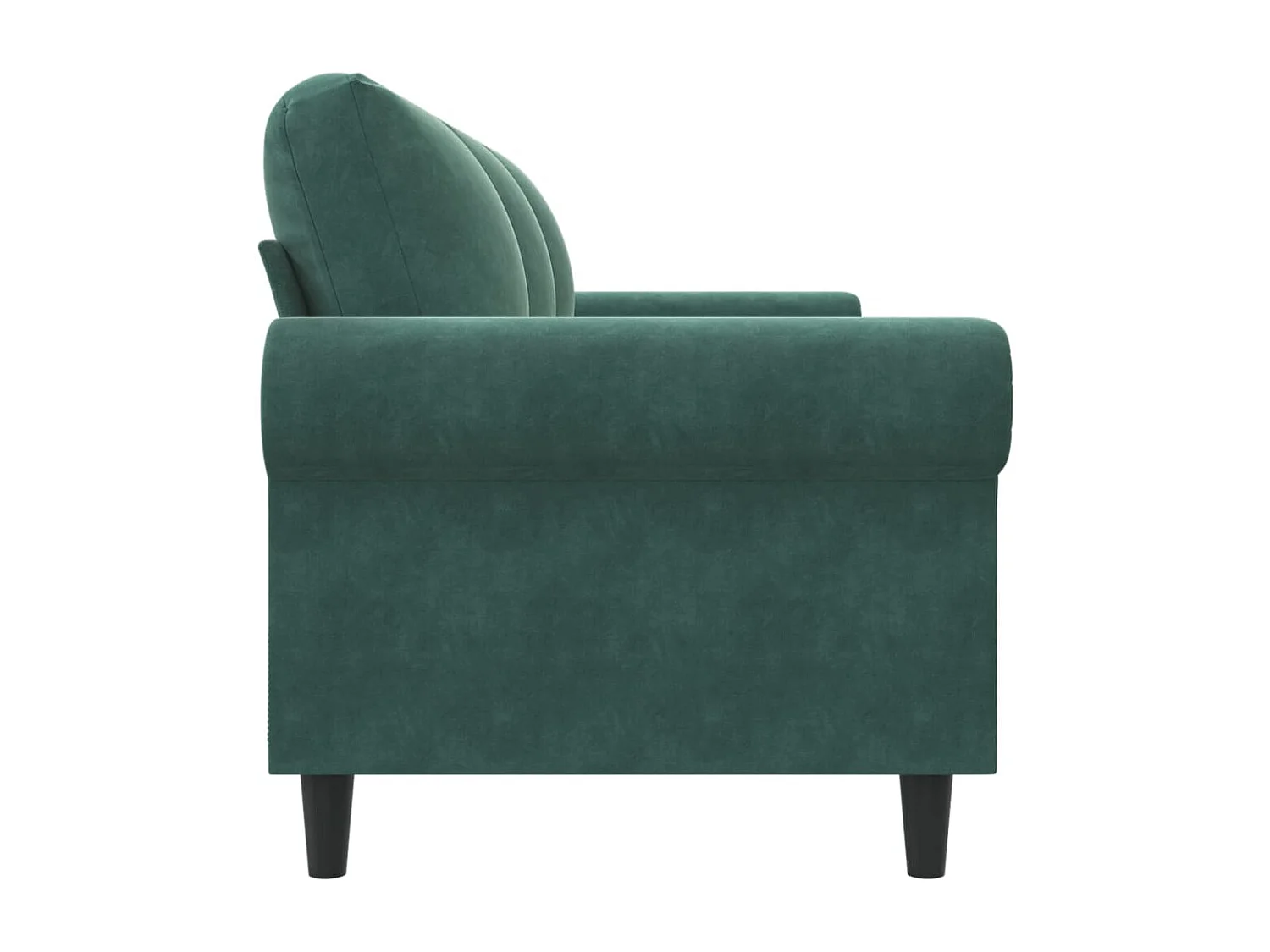 Sofá 3 plazas Verde oscuro 180 cm Terciopelo